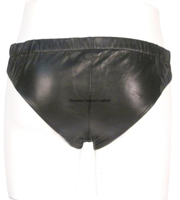 Men's Black Leather briefs (Custom Made to Order) Plus sizes welcome