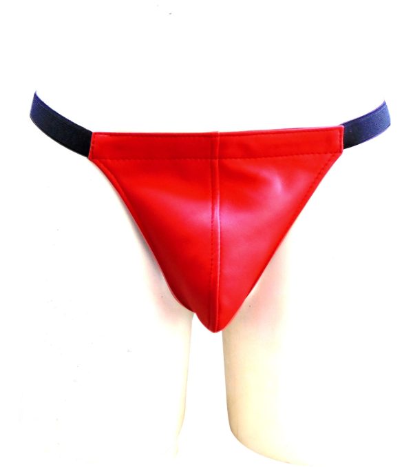 Leather Mens Elastic String Thong (Custom Made To Order)