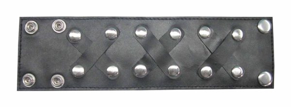 Leather Wristband With Rivets