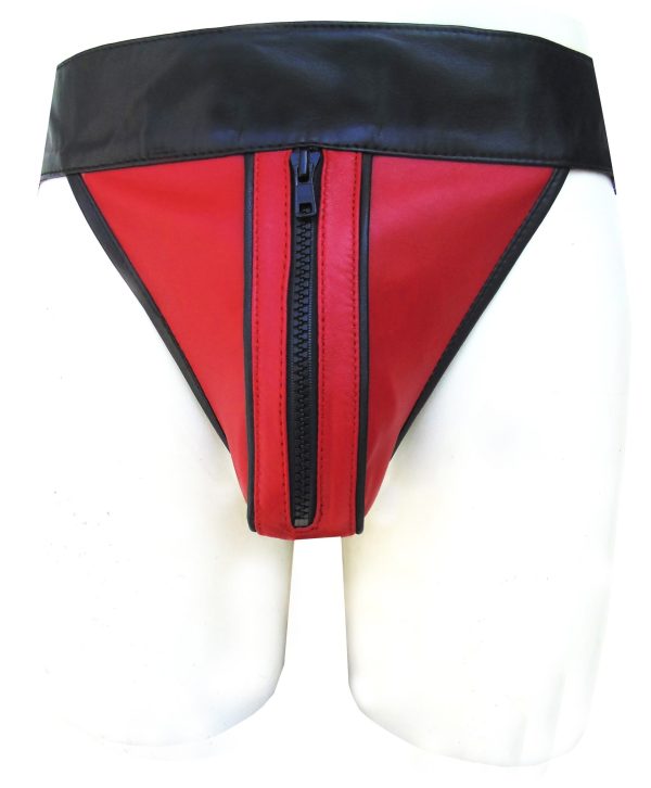 Leather Jockstrap With Colour Piping (Custom Made to Order)