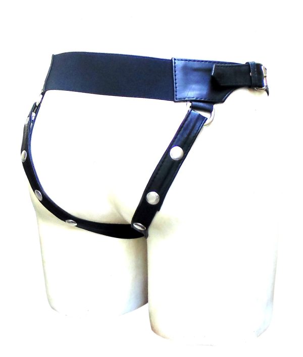 Leather Jockstrap with Color Detachable Pouch and Adjustable Buckle (Custom Made to Order)
