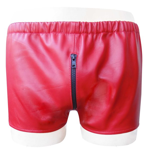 Leather Hot Shorts With Beautiful Cut on Back