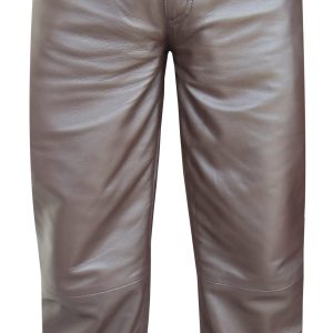 Brown Jeans Style Leather Trousers for Men's (Custom Made to Order) Plus sizes welcome